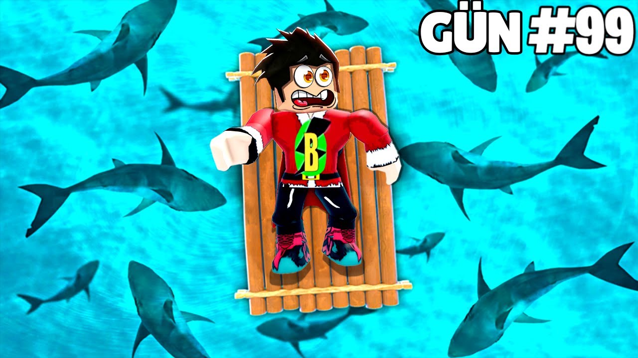7 GÜN DENİZİN ORTASINDA KALDIM!! 😨 Roblox Survive 7 Days Stranded at Sea!