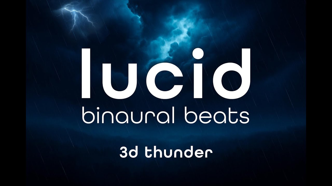 Binaural Beats 6 Hz Theta Waves • Lucid Dreaming • 3D Thunderstorm Rain & Thunder • Black Screen