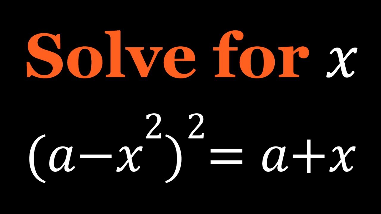 How to Solve a Challenging Quartic with a Parameter