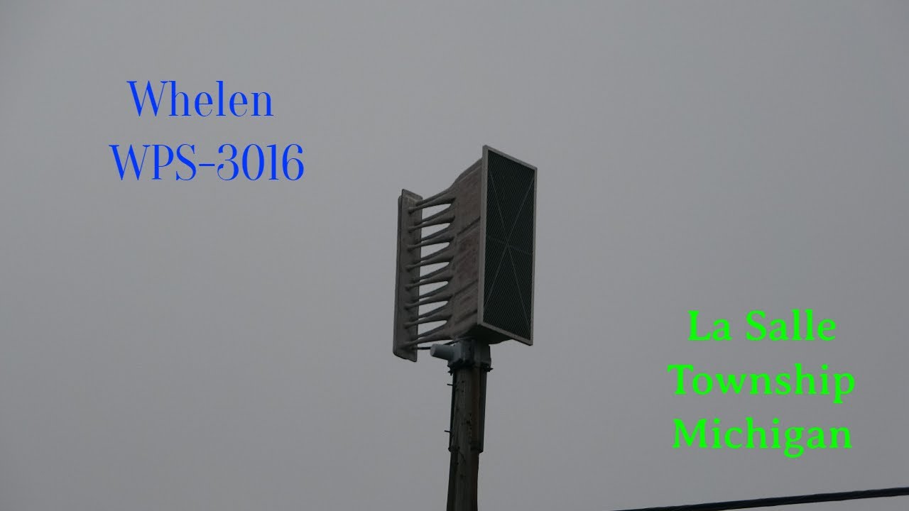 Whelen WPS-3016 Tornado Siren Test, La Salle MI, December 27th, 2023