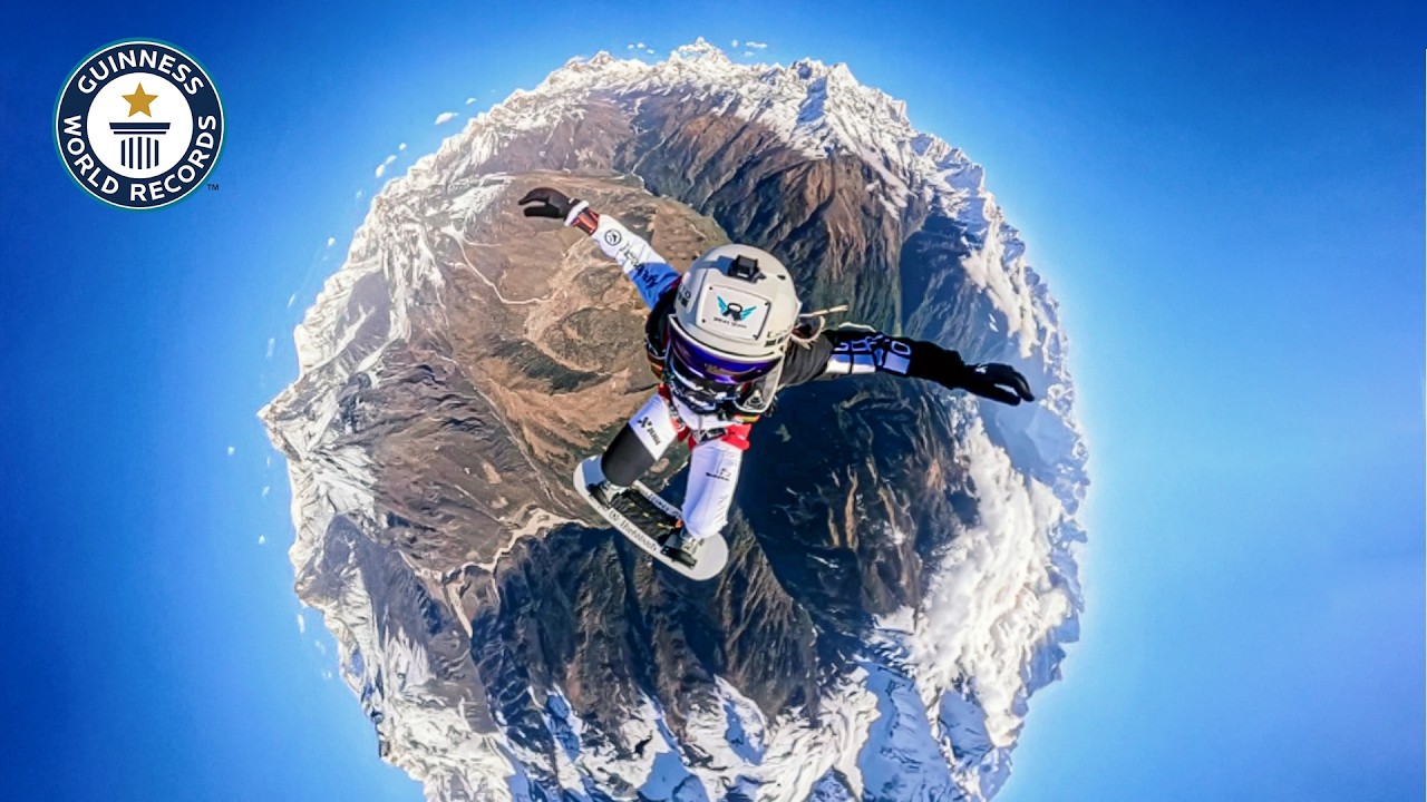 Highest EVER Altitude Skysurf | Guinness World Records