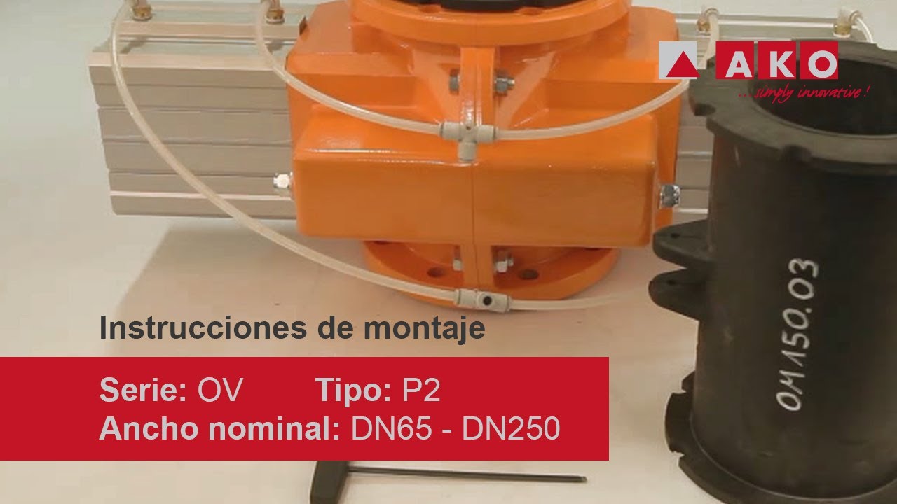 Instrucciones de reparación de válvulas de manguito (mecánicas), serie OV, tipo P2, DN65 - DN250