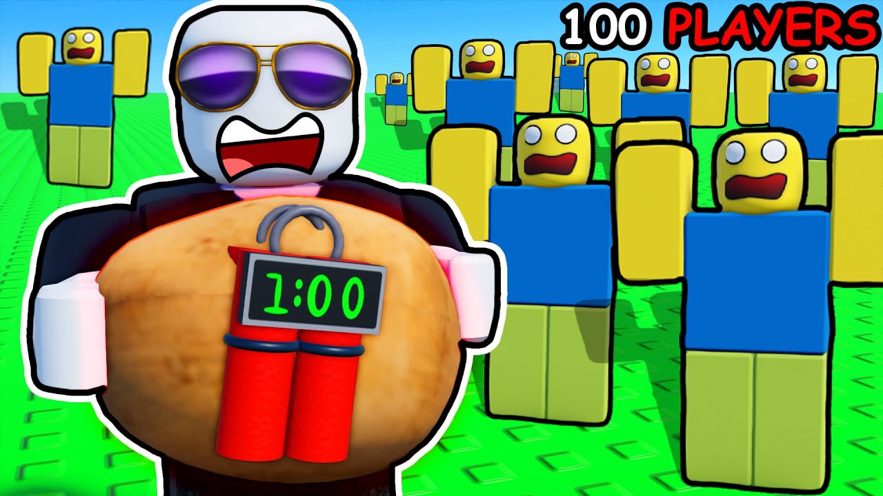 100 Player HOT POTATO in Roblox...