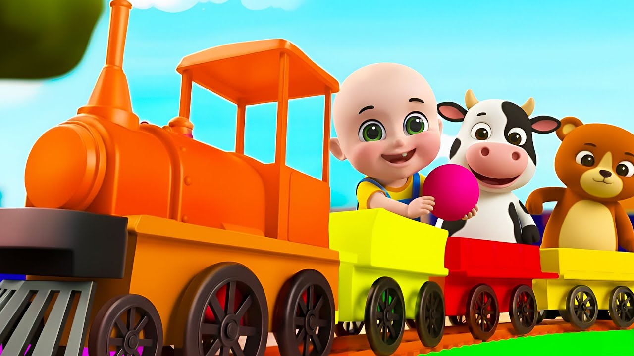 கூக் கூ ரயில் வண்டி - Kids Train Song | +More Tamil Rhymes & Baby Songs | Jugnu Kids