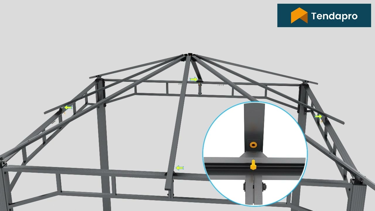 Istruzion di montaggio - Gazebo da giardino (Sunset Superior) 3x3m