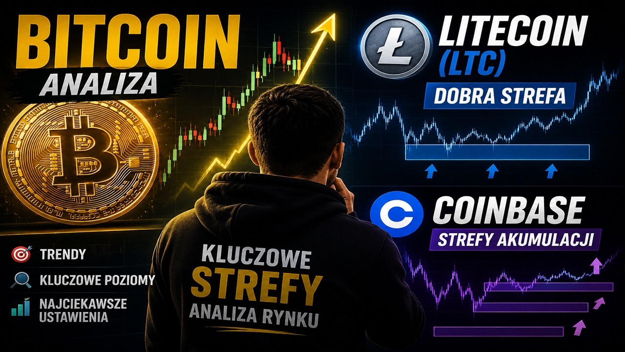 Bitcoin + Coinbase - gdzie kupuje oraz LTC strefa akumulacji - analiza techniczna