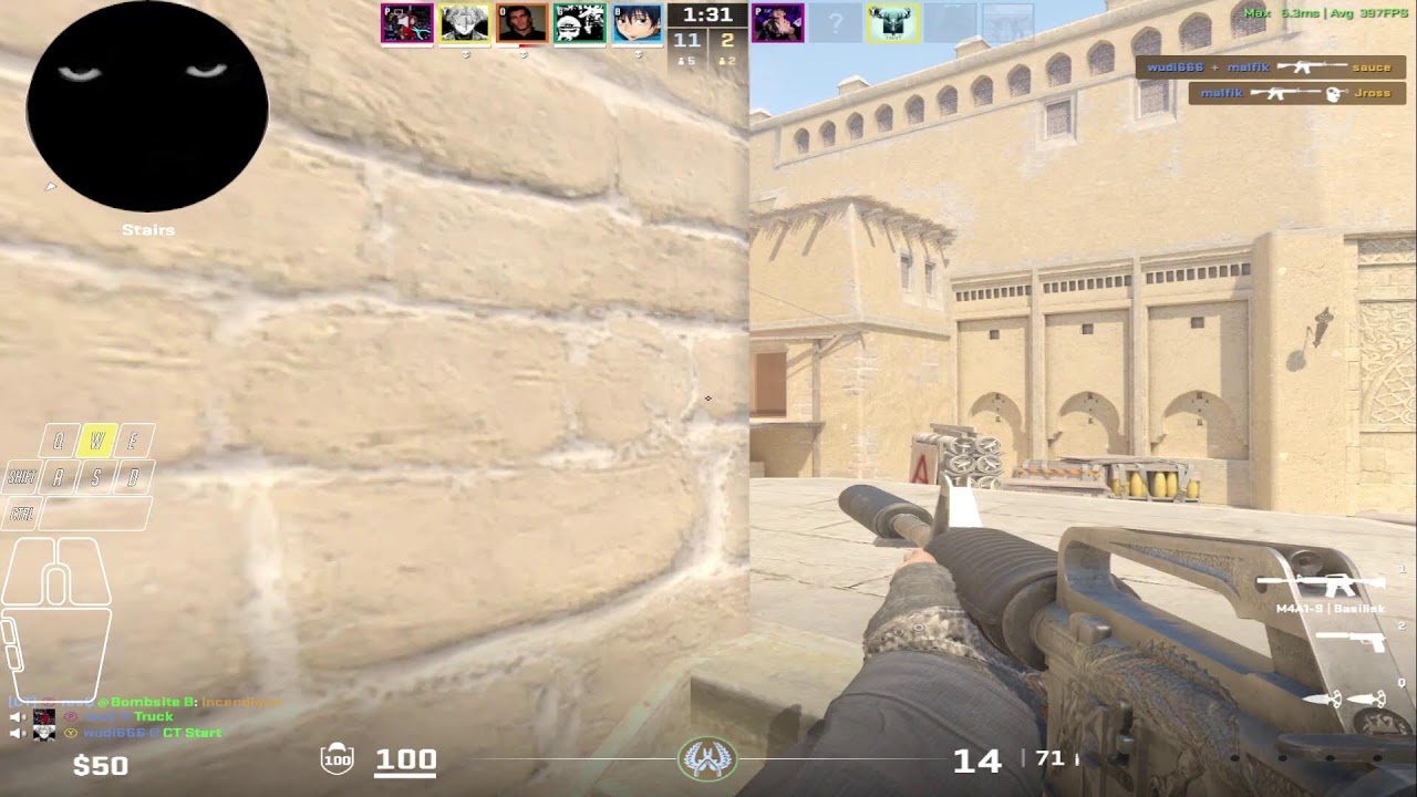 warmup before final ESEA Advanced match | NA 3k Elo Faceit 30s delay