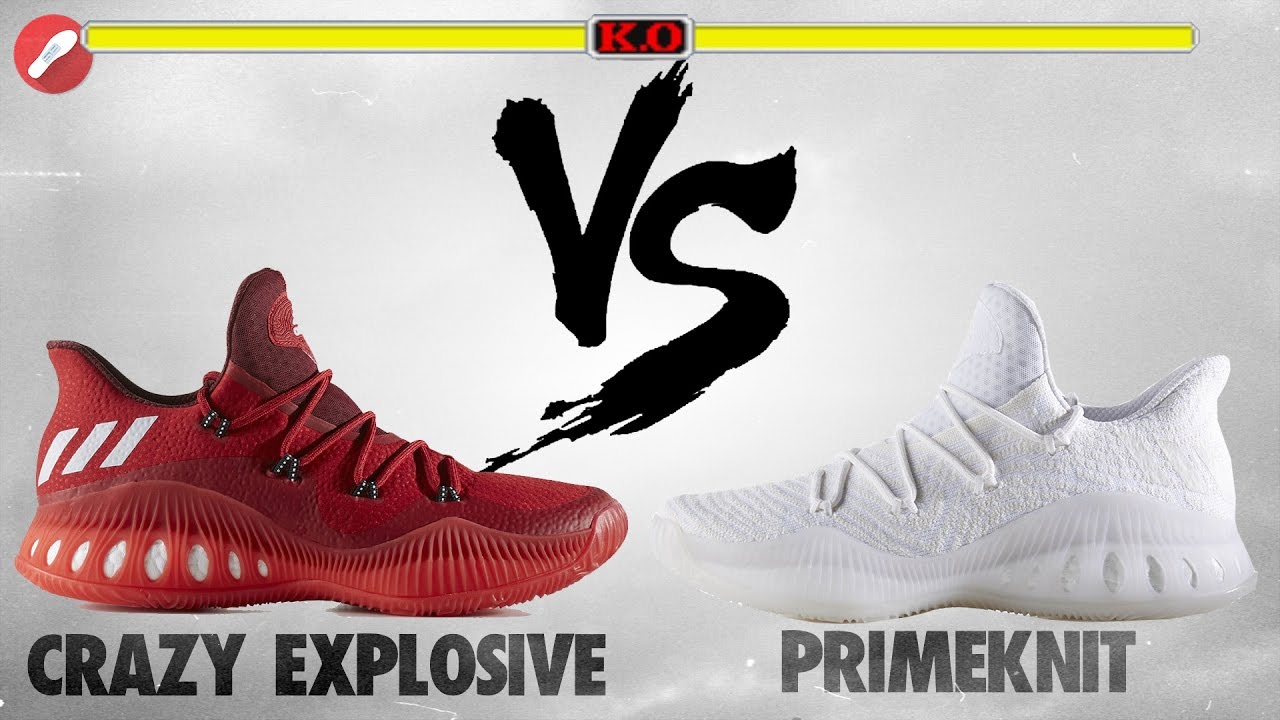 Adidas Crazy Explosive Low vs Crazy Explosive Low PRIMEKNIT!