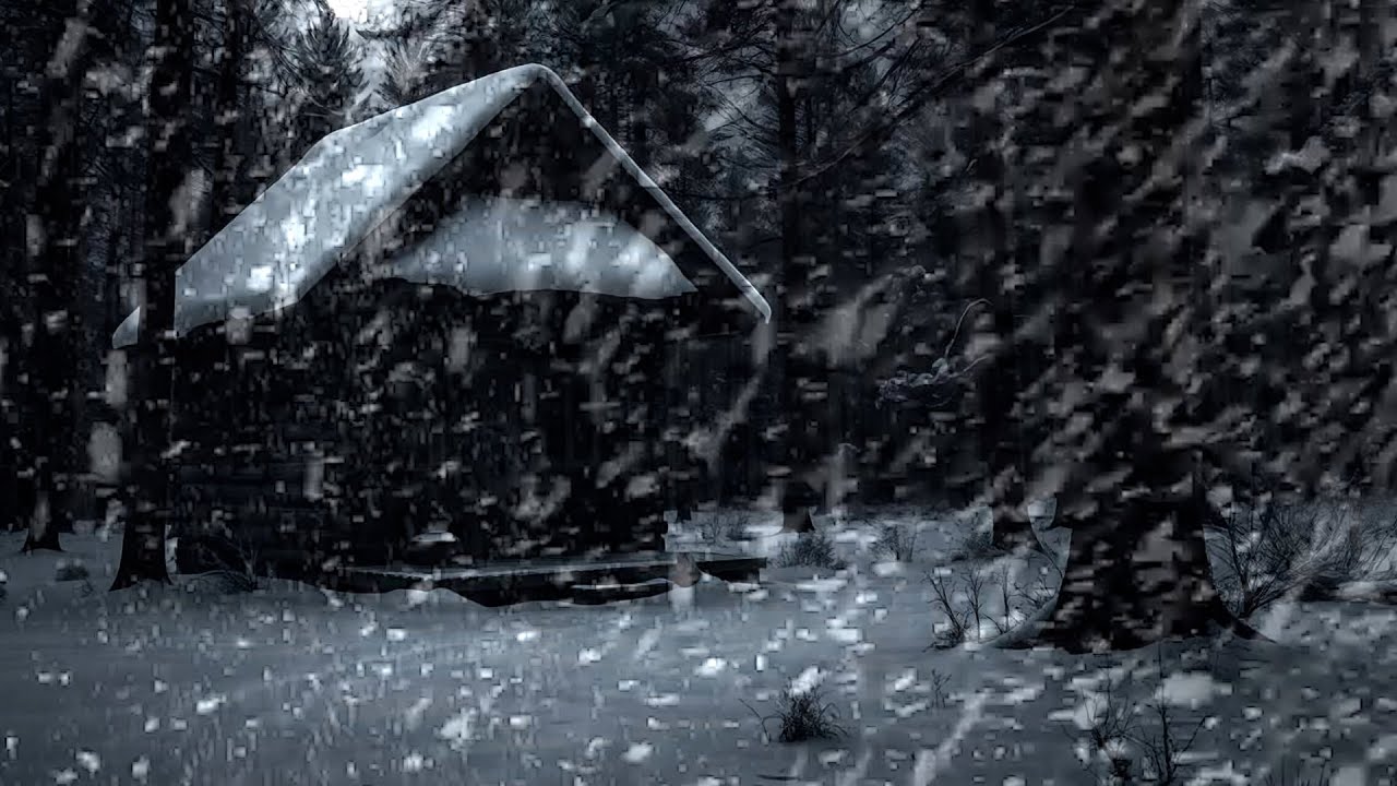 Tormenta de nieve &aacute;rtica &eacute;pica en un peque&ntilde;o y acogedor pueblo ┇ Sonidos de ventisca implacable