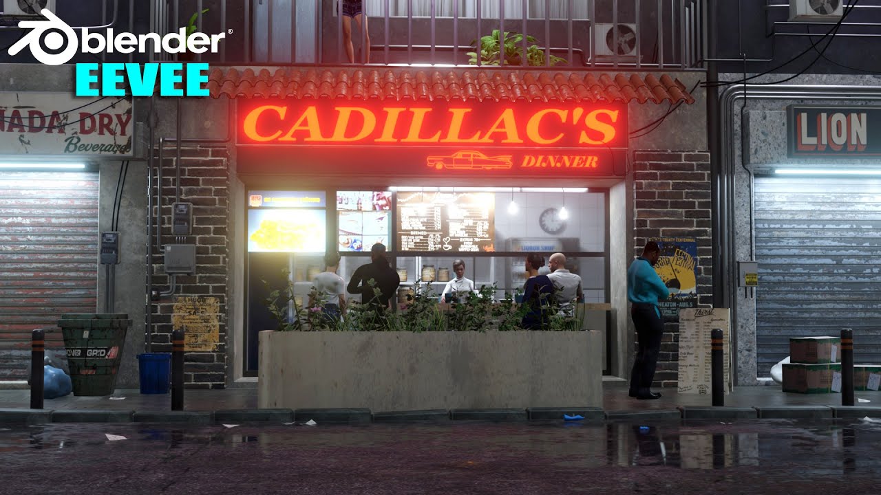 EASY Night Lighting For Street Scenes in Blender + Free Scene