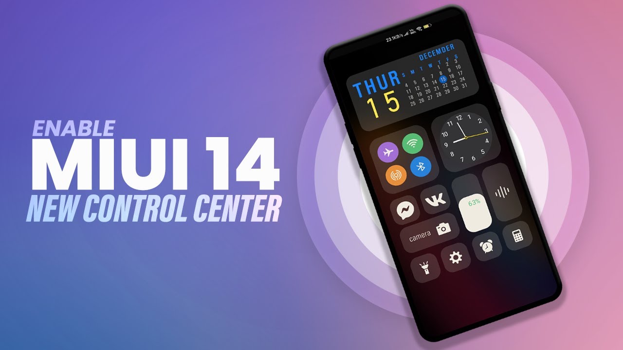 Enable MIUI 14 New Control Center on MIUI 13/12 Supported Xiaomi phones