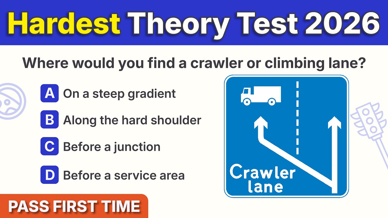 Theory Test 2026 UK | UPDATED Official Theory Test DVSA Style Questions (HARDEST!) | PASS FIRST TIME