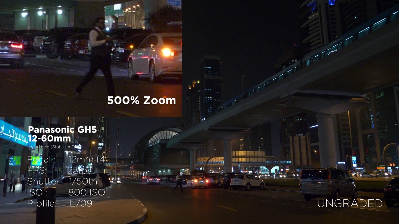 Panasonic GH5 4K Low light test (without noise reduction)