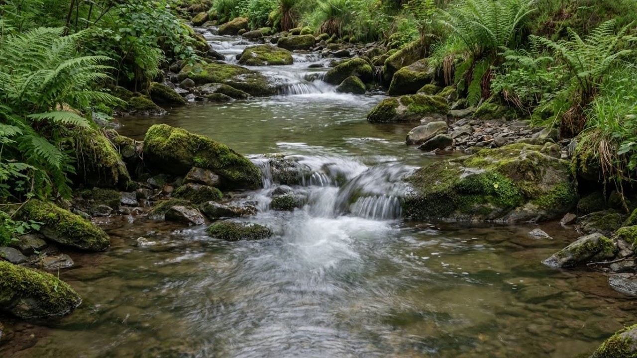 Flowing Creek Stillness | Piano Nature Sounds for Relaxation (3 Hours)