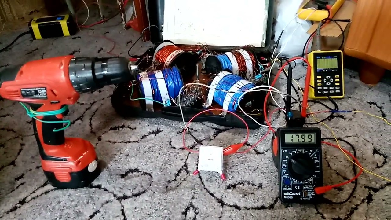 Bedini SSG, in a case, battery charging. Part 2