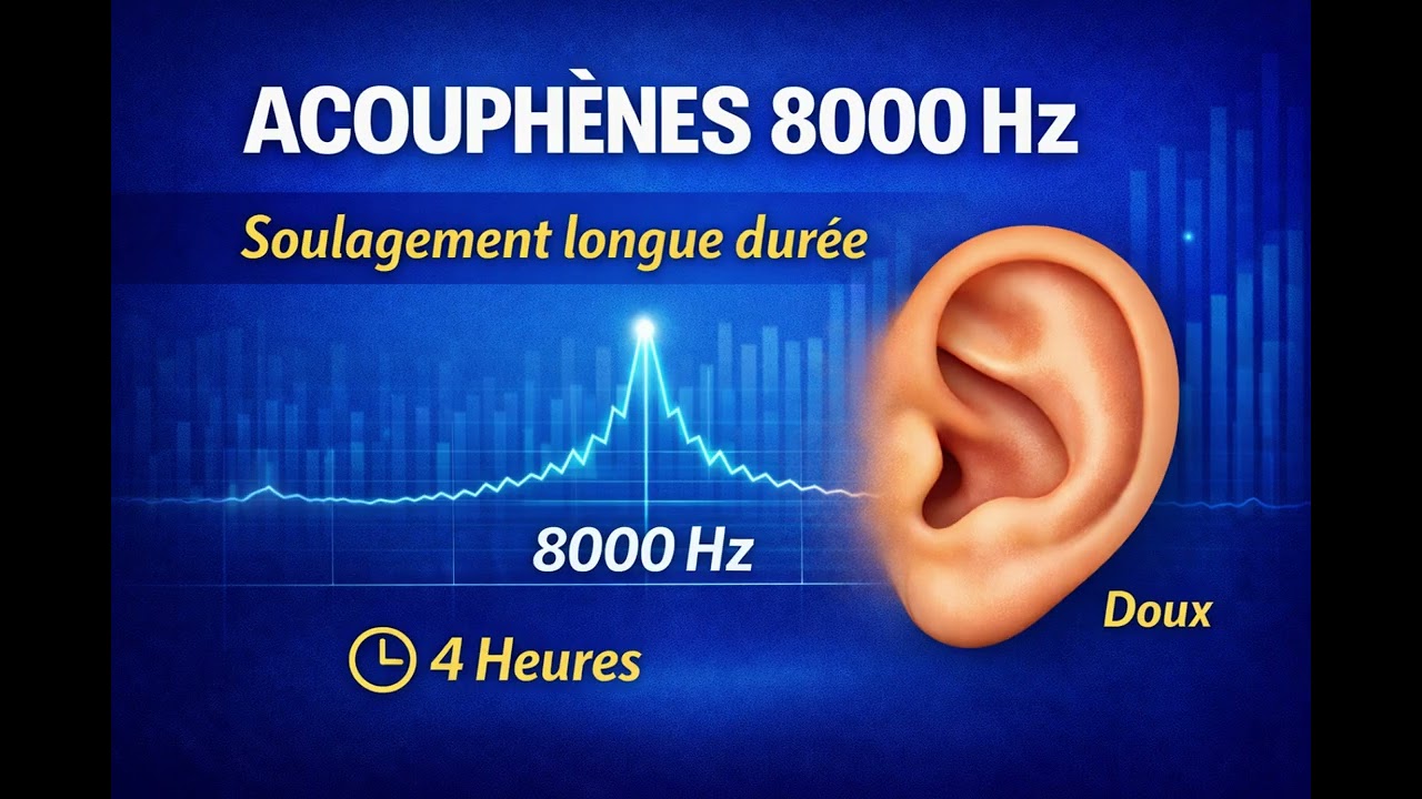 Acouphènes 8000 Hz – Masquage Doux et Stable | 4 Heures