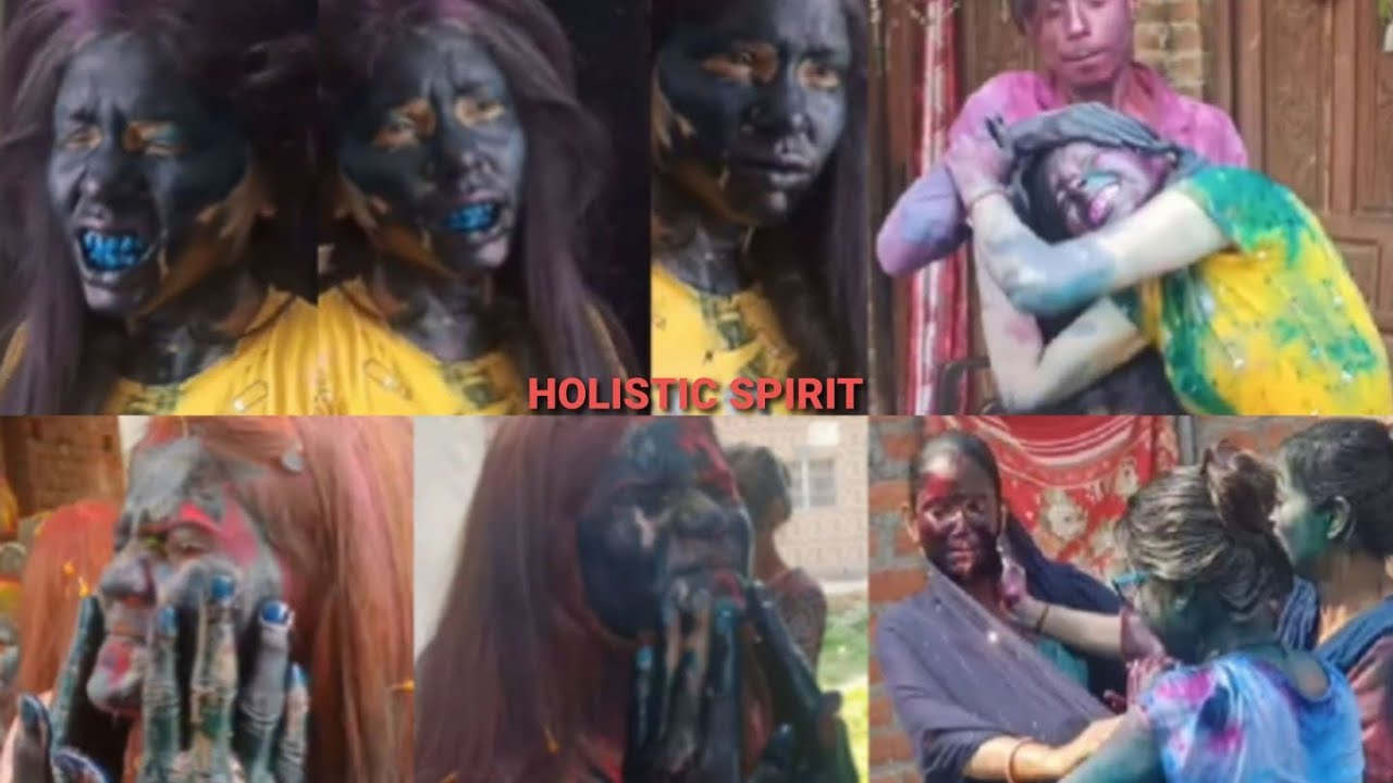 Devar Bhabhi-Jija Sali Holi Putai|Pakka Blue Black Rang Holi| DantManjan Holi | देवर भाभी होली पुताई
