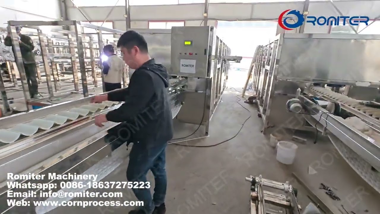 Air Blow Type Sweet Corn Dehusker Machine Testing for Netherlands