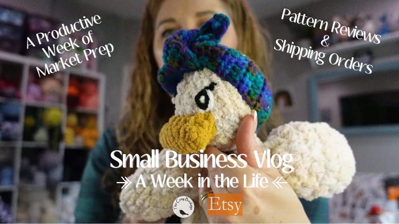 CROCHET STUDIO VLOG #008 / A PRODUCTIVE WEEK OF SMALL BUSINESS LIFE, MARKET PREP & PATTERN REVIEWS