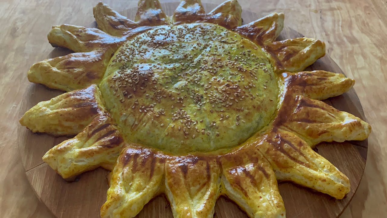 Pasta sfoglia a forma di sole🌞 ripiena. TUTTI LA AMERANNO