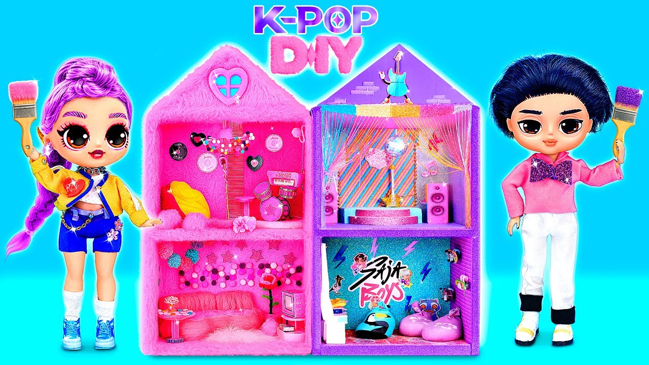 On A Construit Une Incroyable Maison De Poupée Pour Les Huntrix Et Les Saja Boys! 12 DIY