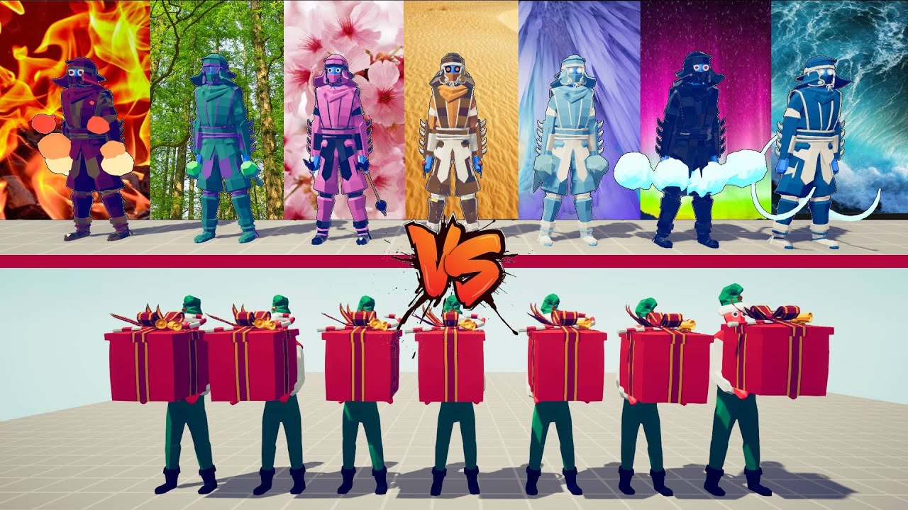 ELEMENT SENSEI VS PRESENT ELF Team | Totally Accurate Battle Simulator