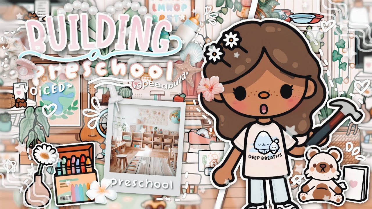 ‧₊˚ *SPEEDBUILD* building a preschool! 🍼🌷 || *voiced* 🎙|| toca boca life world 🐚𓍢ִ໋⛲️໒ ꩜ ᯓ🦙