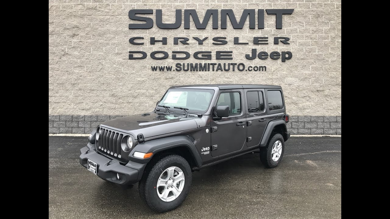 ALL NEW 2018 JEEP WRANGLER 4 DOOR UNLIMITED JL SPORT WRANGLER JL 2ND IN WISCO GRANITE CRYSTAL SOLD!