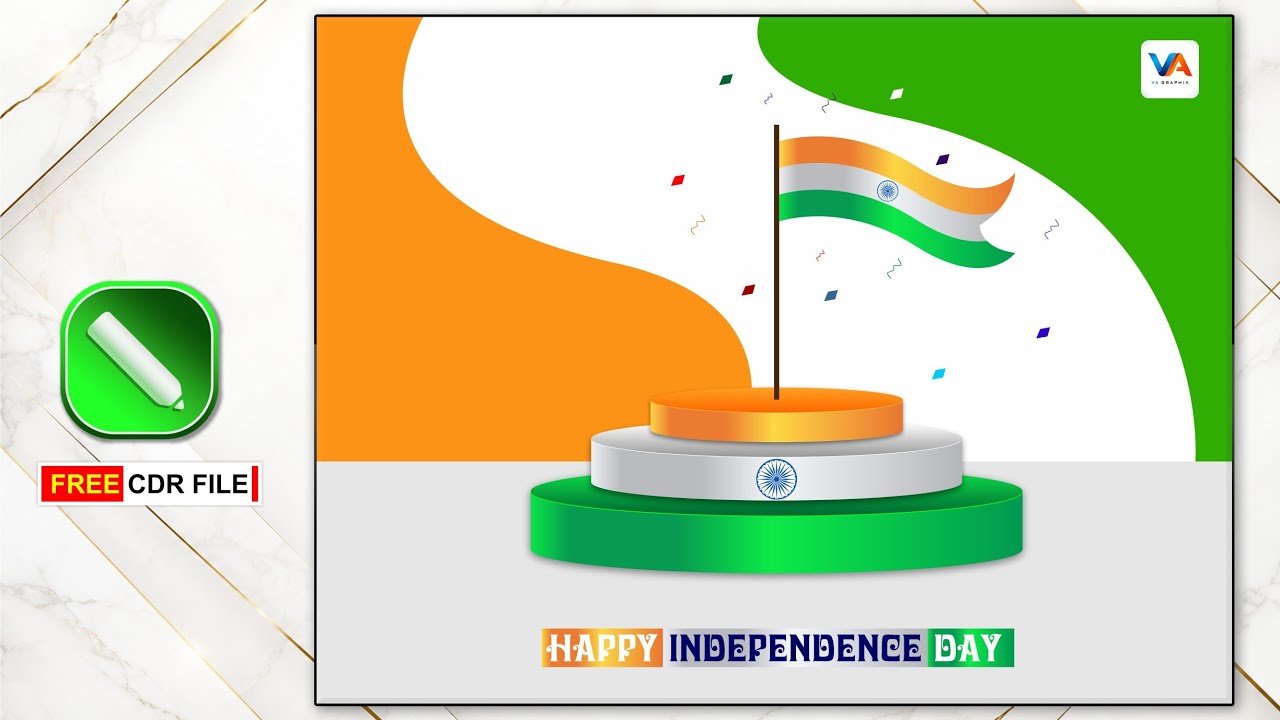 15 August Independence Day Poster Design in CorelDRAW | Free CDR File Download