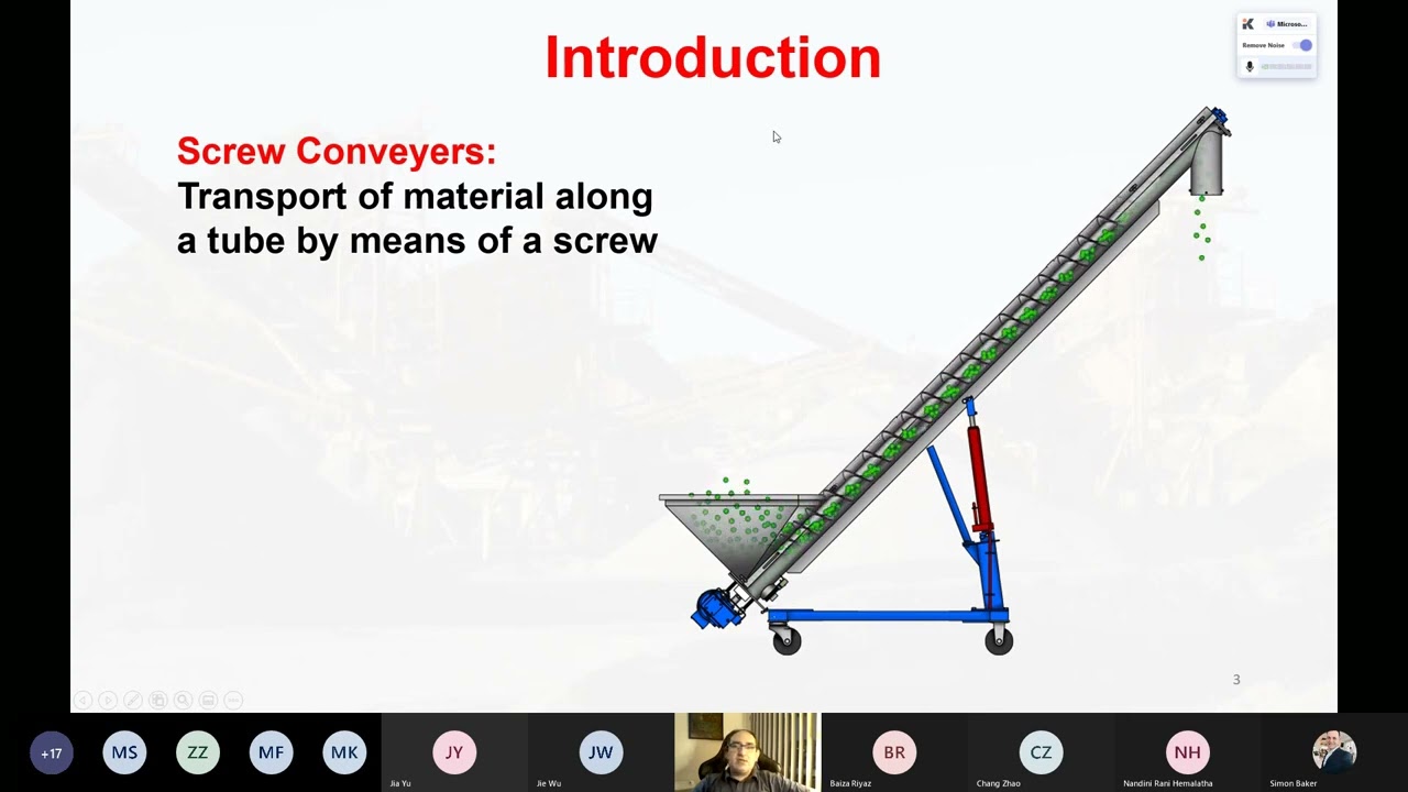 49316 Material Handling Lecture 2022 04 04 Screw Conveyor