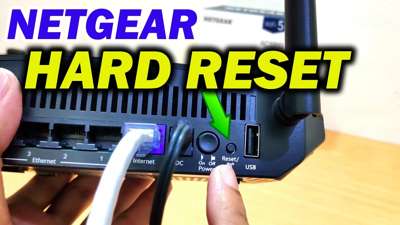 Reset/Restore Netgear R6120 AC1200 WiFi Router to Factory Default Settings