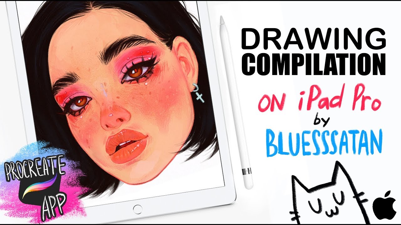 September Drawing COMPILATION. Bluesssatan. IPAD PRO+Procreate. Apple