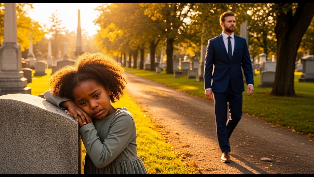 A Billionaire Visits His Son’s Grave, Only to Find a Young Black Girl Crying There
