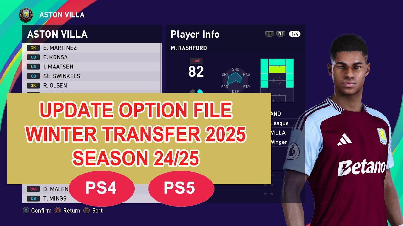 [ PS4 - PS5 ] OPTION FILE PES 2021 PS4 UPDATE WINTER TRANSFER 2025 SEASON 24/25