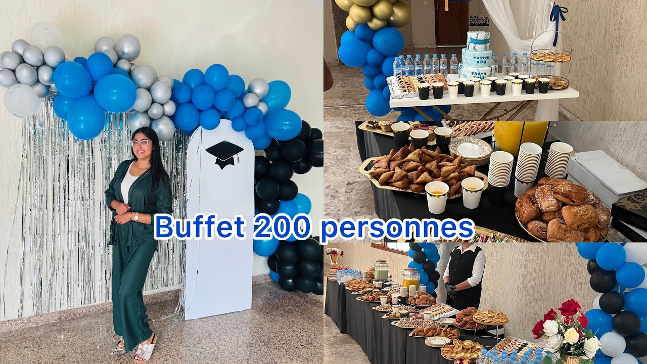 بوفي 200 شخص ✌️شاركت معكم حفل التخرج طلبة ماستر👩‍🎓👨‍🎓