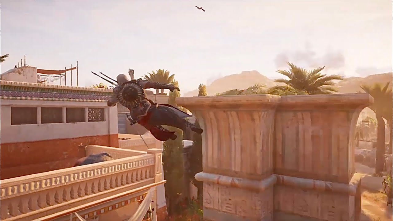 Assassin's Creed Origins parkour can be smooth