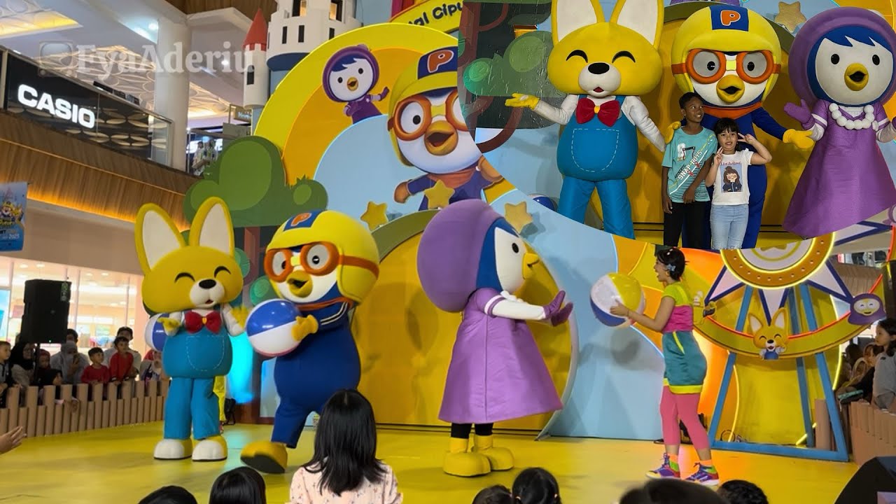 WAAA! KETEMU PORORO, PETTY & EDDY DI MALL! Kita Nari & Main Bola Bareng! ⚽ 💃✨ 😍🐧🐰🐻