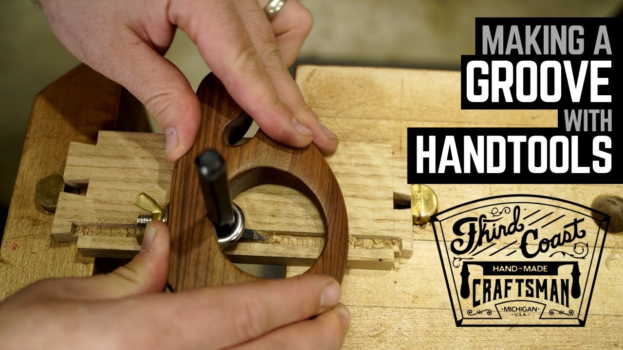 Making A Groove With Handtools - One Take // Woodworking