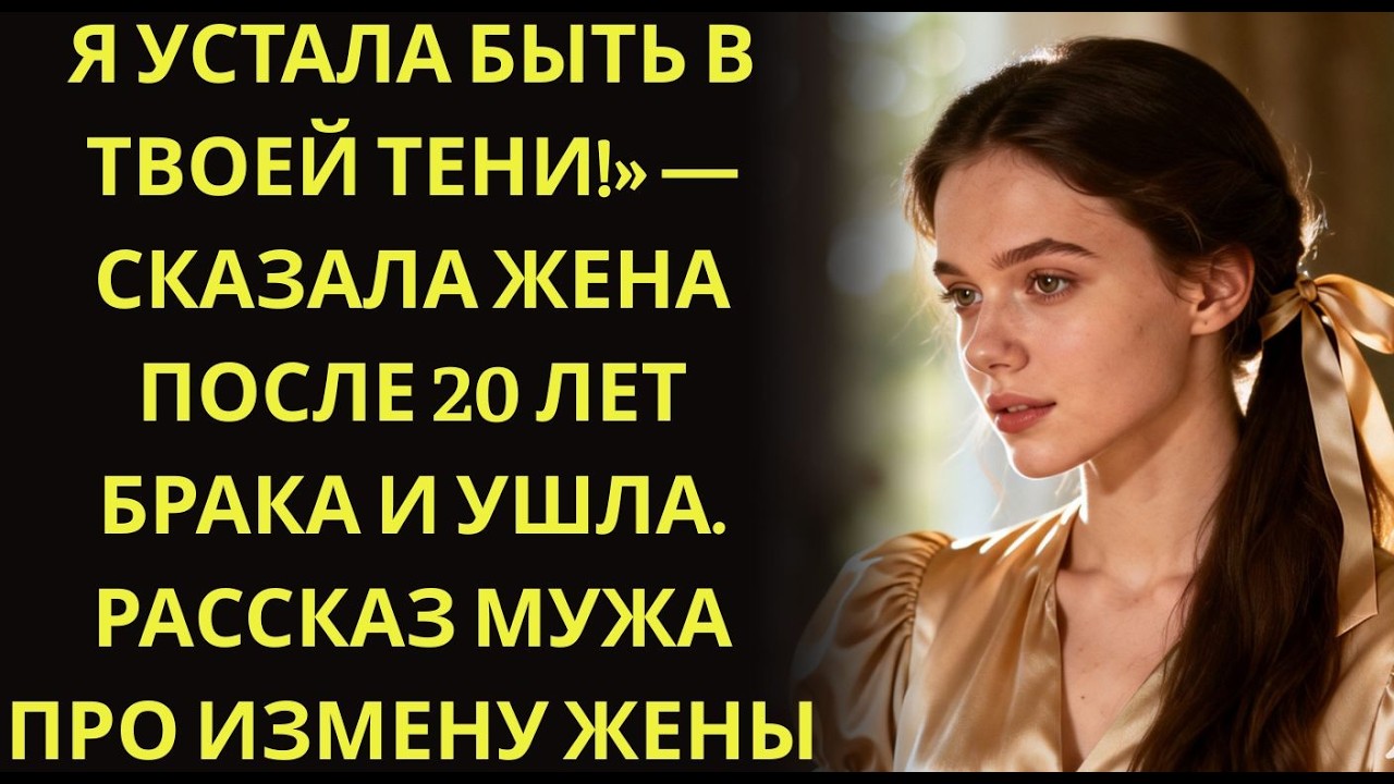 Я устала быть в твоей тени!» — сказала жена после 20 лет брака и ушла  Рассказ мужа про измену ж