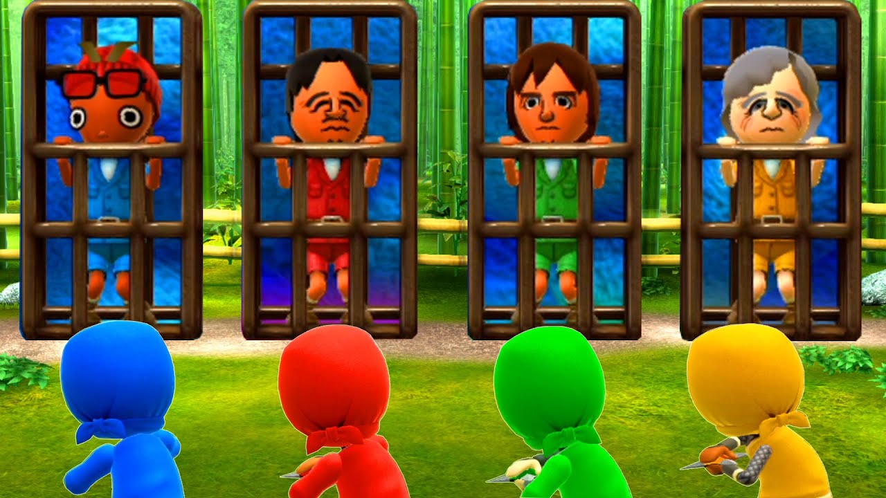 Wii Party U Minigames - Red Pikmin Vs Jianjun Vs Yuya Vs Joana (Hardest Difficulty)