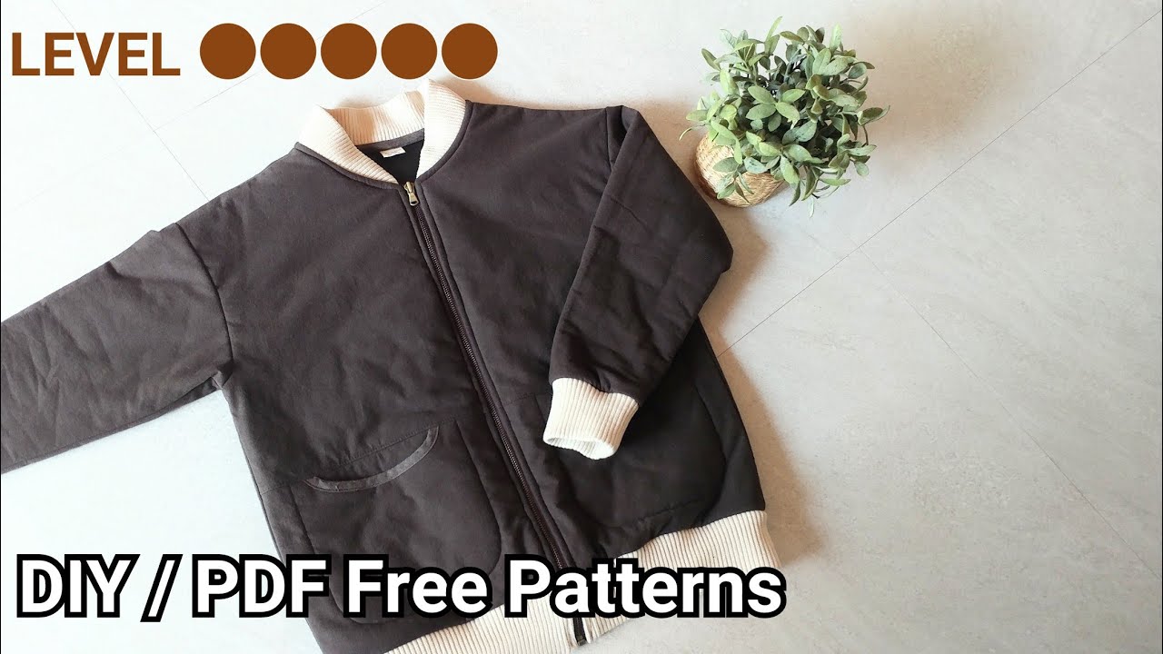 mjp044 (무료패턴 Free Patterns) 시보리 집업 기본 점퍼 옷만들기 / Making clothes Jacket outerwear for womans /服作り 手作教學
