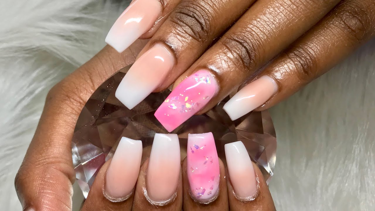 Acrylic Nails | Baby Boomer | French Fade Ombr&eacute; Nails