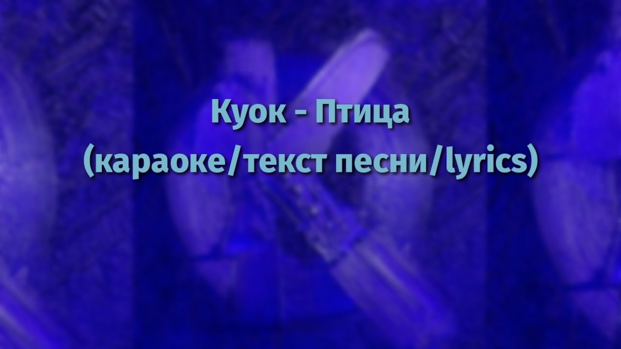 КУОК - Птица (Караоке/текст песни/lyrics)