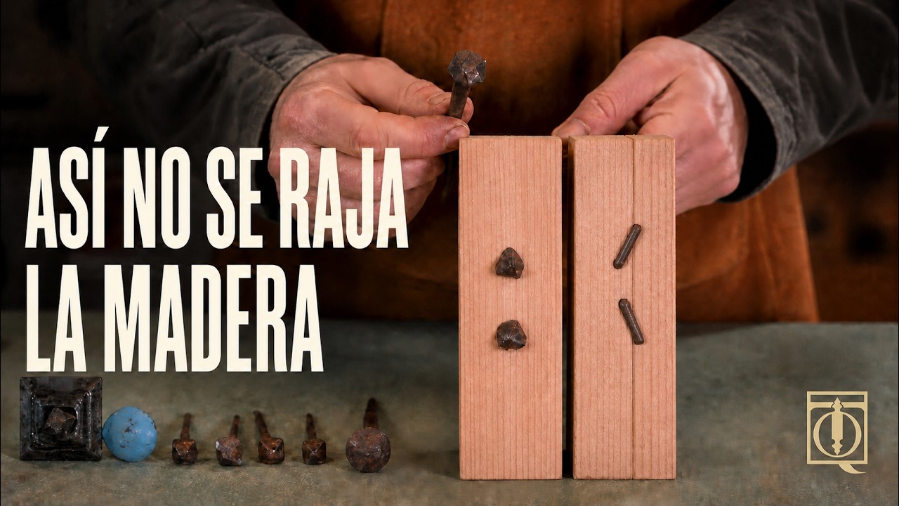 CLAVO REBATIDO: ASI TRABAJABAN LOS ANTIGUOS ARTESANOS LAS PUERTAS ANTIGUAS #restauración #artesanía