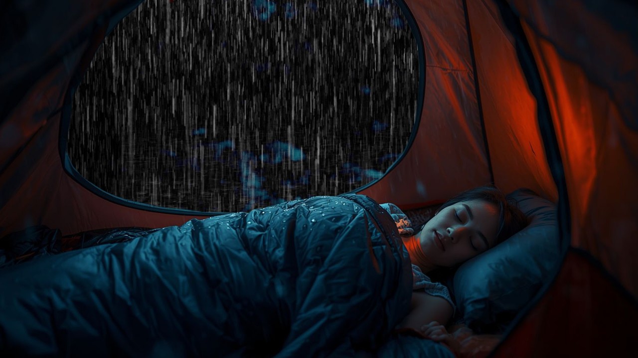 Heavy Rain Outside Tent 🌧️ | Peaceful Camping Ambience for Deep Sleep