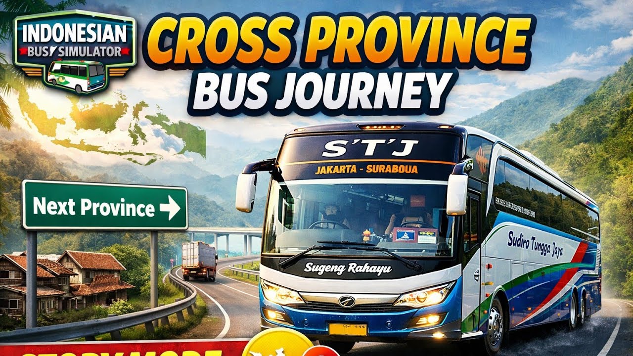 Cross Province Bus Journey | Indonesian Bus Simulator Story Mode