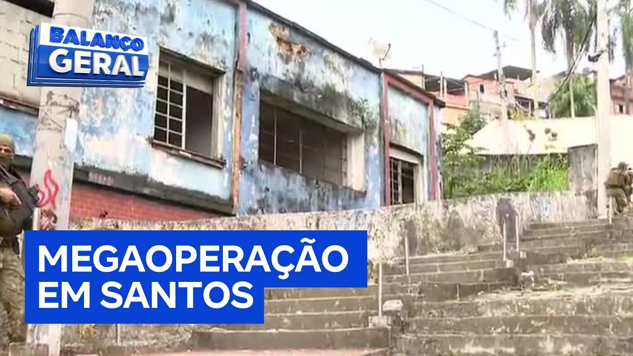 Polícia faz megaoperação contra tráfico de drogas em Santos, no litoral de São Paulo
