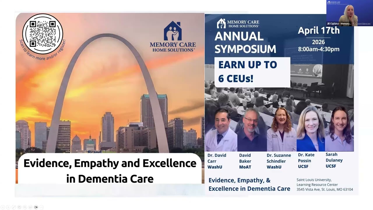 WEEKLY WEBINAR 3/5/2026: Evidence, Empathy and Excellence in Dementia Care