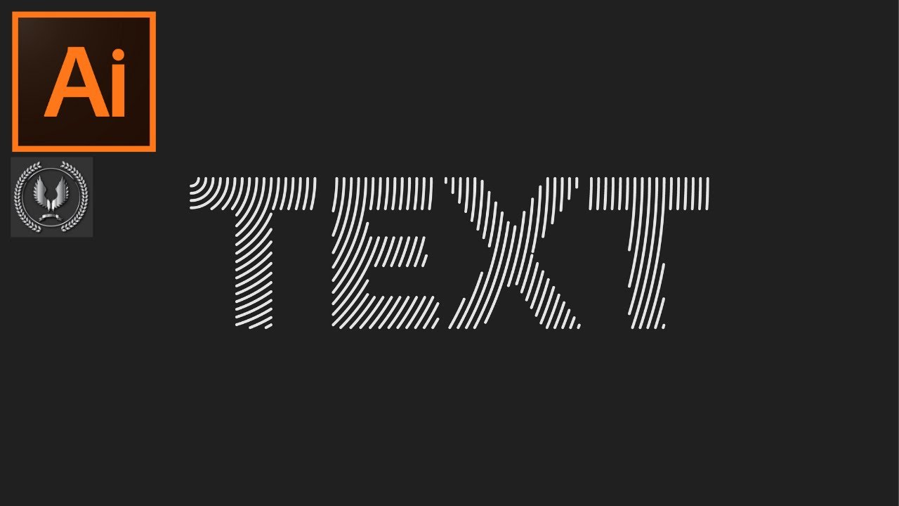 Adobe Illustrator CC Tutorial - Lines Text Typography Design
