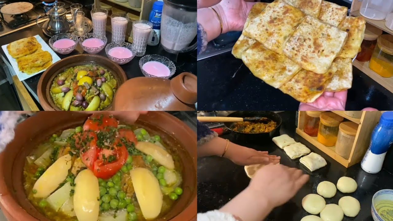 روتين رمضاني 🌜 ماعندك لاش تحير ي جبتلك فطور وسحور عصير خاتر رغايف مغربية 